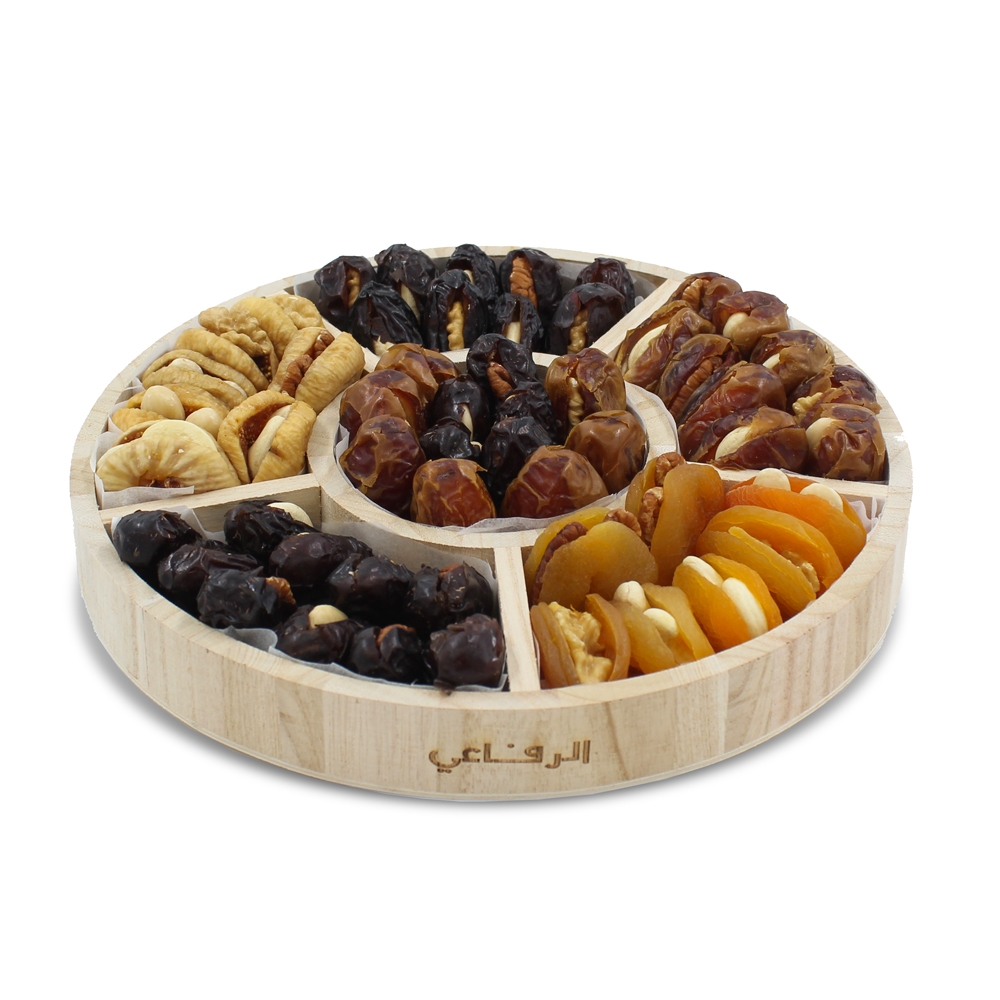 Stuffed Dates &amp; Dried Fruits In Round Tray