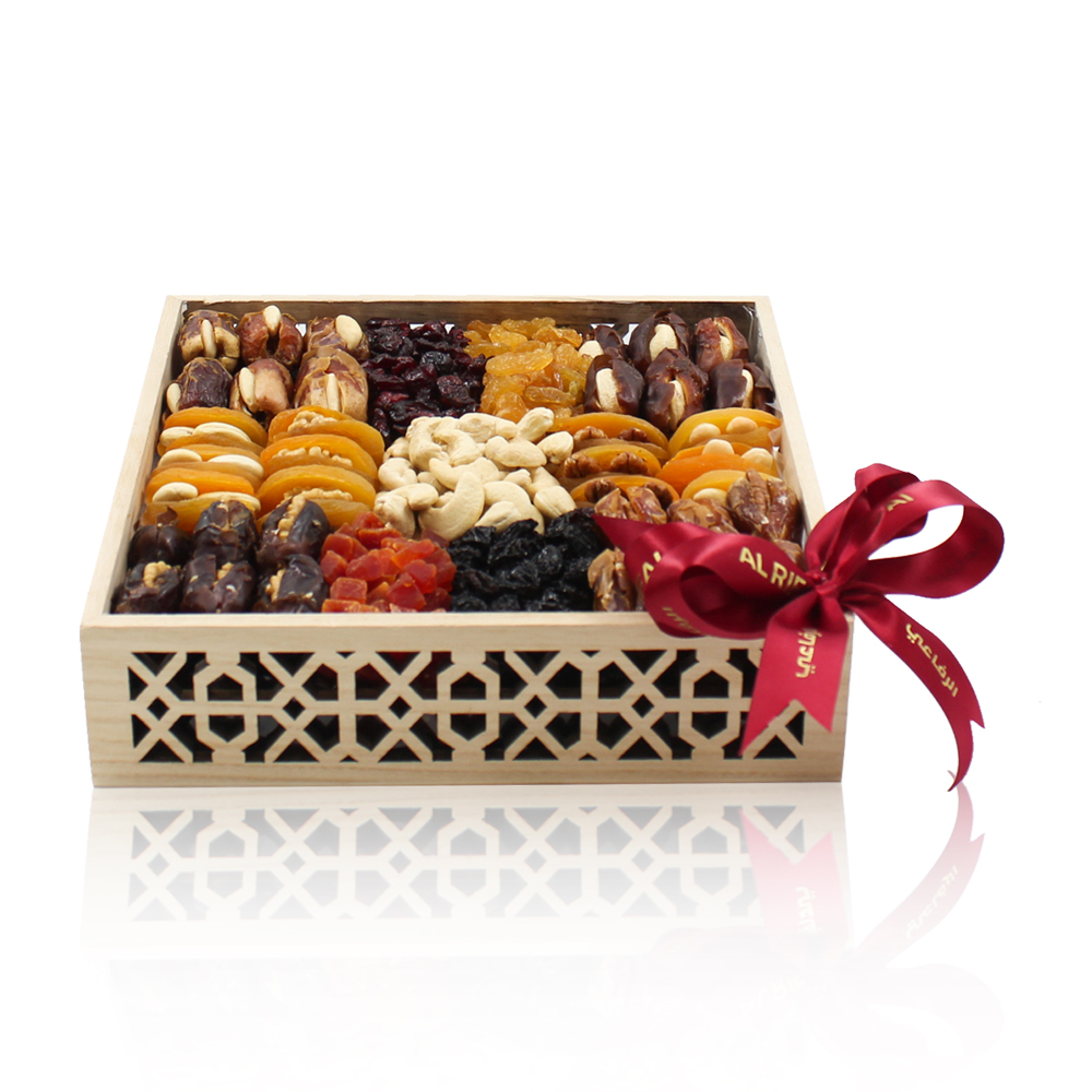 Fruits, Dates  &amp; Nuts Wooden Tray (M)