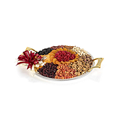 Mix Dried Fruits & Raw Nuts Round Tray