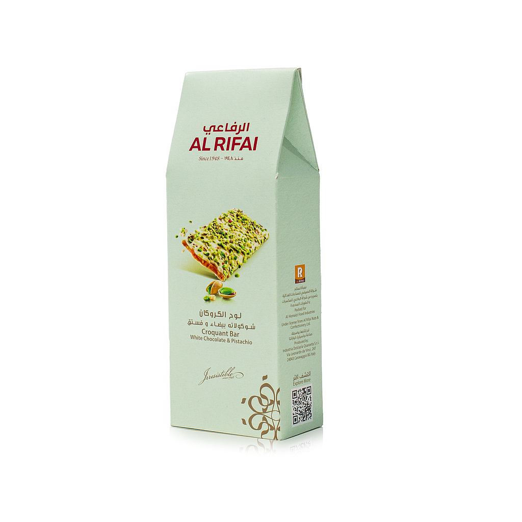 Pistachio &amp; White Choco Croquant Bar 120g