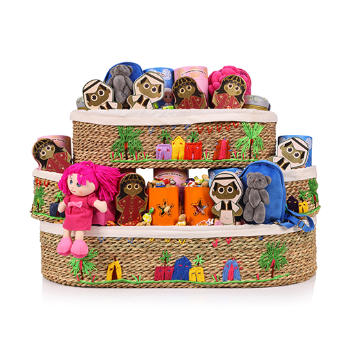 سلة قرقيعان بطابع الطبيعة