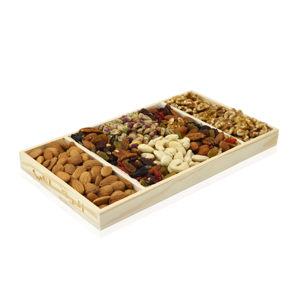 Raw Nuts Wooden Tray